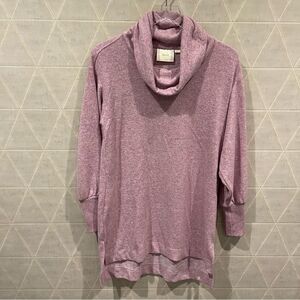 Anthropologie Maeve Cowl Neck Tunic Sweater Pink Size XSmall EUC